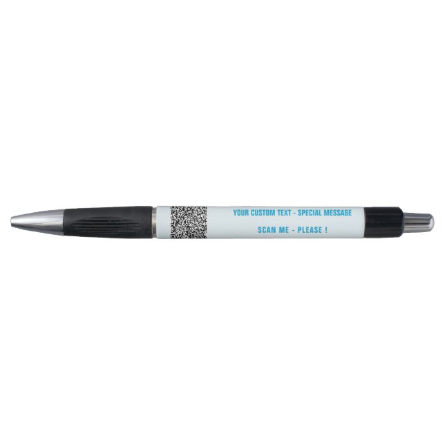 Personalised QR Code Info Text and Colours Pen Gif (Front)