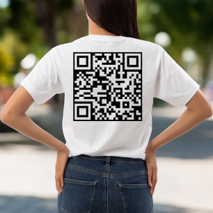Personalised QR Code Logo Photo Text Add Any Link T-Shirt