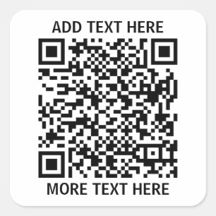 Personalised QR Code Square Sticker