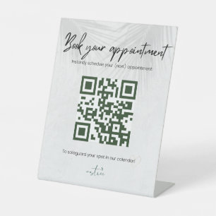 Personalised QR code stand Pedestal Sign