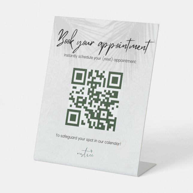 Personalised QR code stand Pedestal Sign (Front)