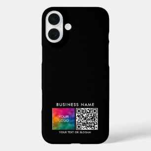 Personalised QR Code Upload Own Business Logo iPhone 16 Plus Case