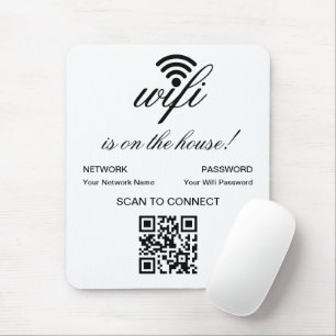 Personalised QR Code Wifi Internet Scan to Connect Mouse Pad