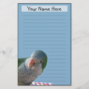 Personalised Quaker Parakeet Stationery