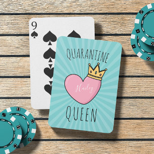 Personalised Quarantine Queen Playing Cards