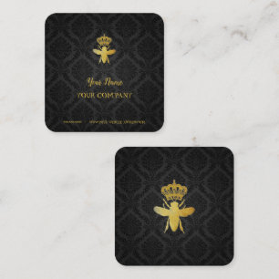 Personalised QUEEN BEE Business Cards GOLD BLACK