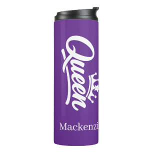 Personalised Queen With Crown Thermal Tumbler