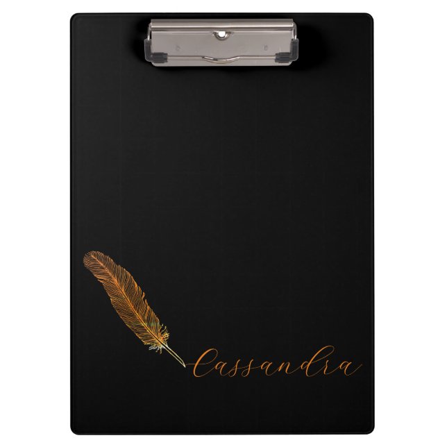 Personalised Quill Pen Clipboard (Front)