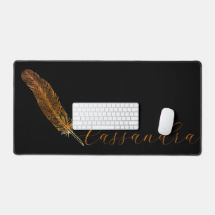Personalised Quill Pen Desk Mat