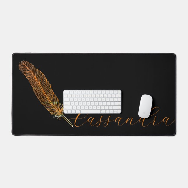 Personalised Quill Pen  Desk Mat (Keyboard & Mouse)