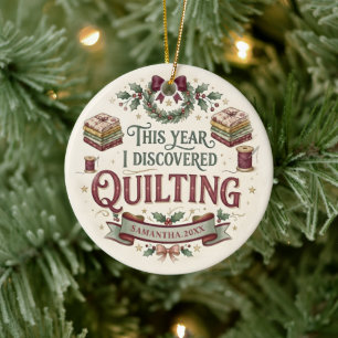 Personalised Quilter Christmas Ornament
