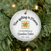 Personalised Quilter Memorial Ornament