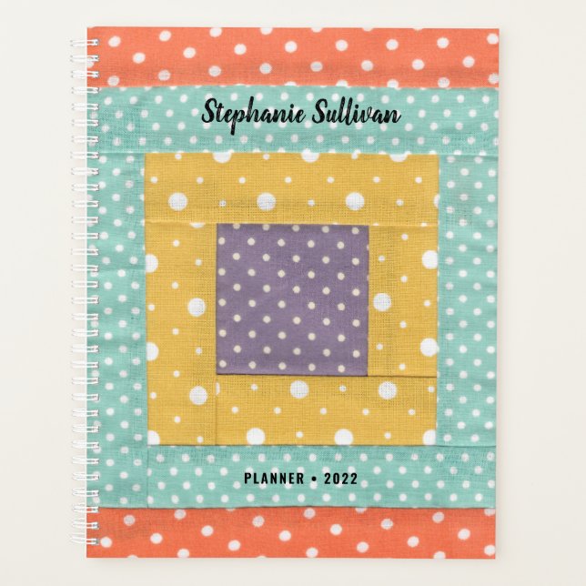 Personalised Quilting Patchwork Planner (Front)
