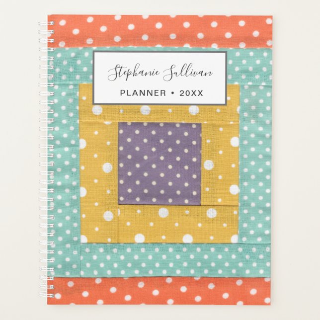 Personalised Quilting Patchwork  Planner (Front)