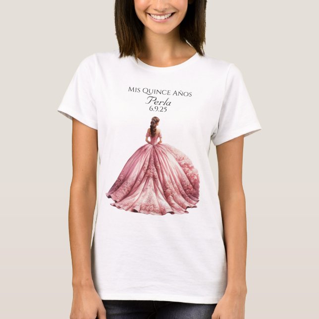 Personalised Quinceañera T-Shirt (Front)