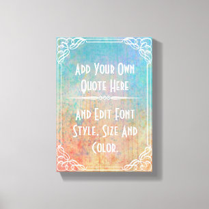 Personalised quotations canvas print