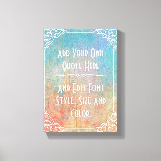 Personalised quotations canvas print (Front)