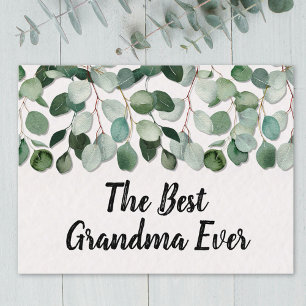 Personalised Quote Green Eucalyptus Leaves Postcard