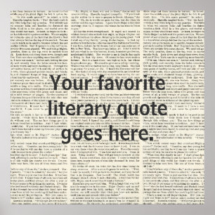 Personalised Quote, literary Poster, custom Poster