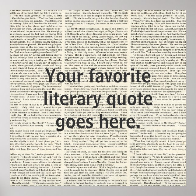 Personalised Quote, literary Poster, custom Poster (Front)