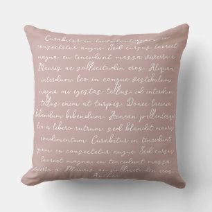 Personalised quote poem wedding vows cushion