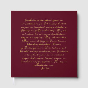 Personalised quote poem wedding vows guest book