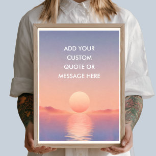 Personalised Quote–Sunset Ocean Surreal Landscape Poster