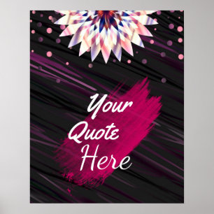 Personalised Quote Vintage Lotus Flower Custom Poster