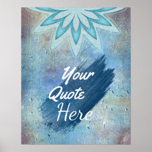 Personalised Quote Vintage Lotus Flower Custom Poster