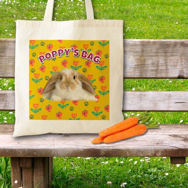 Personalised Rabbit Gift, Fun Pet Photo Accessory Tote Bag (Creator Uploaded)