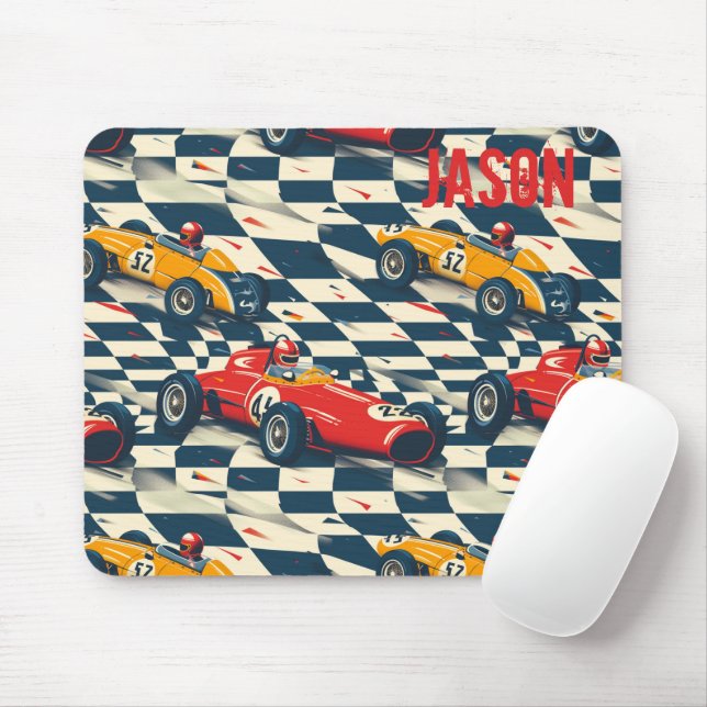 Personalised Race Car Mouse Pad Mousepad  (With Mouse)