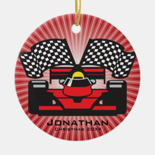 Personalised Race Car Ornament