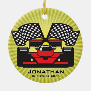 Personalised Race Car Ornament