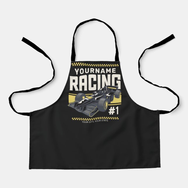 Personalised Racing Team Fast Race Car Driver  Apron (Front)