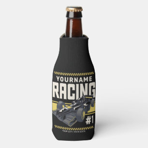 Personalised Racing Team Fast Race Car Driver  Bottle Cooler
