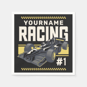 Personalised Racing Team Fast Race Car Driver Napkin
