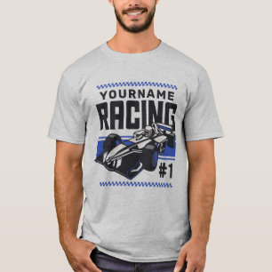 Personalised Racing Team Fast Race Car Driver  T-Shirt