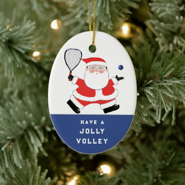 Personalised Racquetball Gifts Ceramic Tree Decoration (Tree)