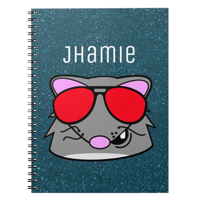 Personalised Rad Rat BG Spiral Notebook (Front)