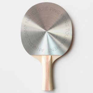 Personalised Radial Metallic Look - Chrome Ping Pong Paddle