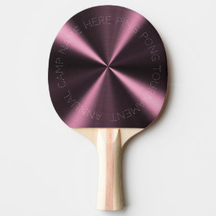 Personalised Radial Metallic Look - Pink Ping Pong Paddle