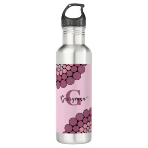 Personalised Radiant Dusky Rose Floral Dot Mandala 710 Ml Water Bottle