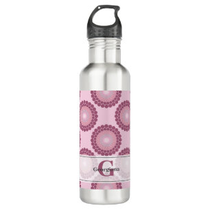 Personalised Radiant Dusky Rose Polka Dot Mandala 710 Ml Water Bottle