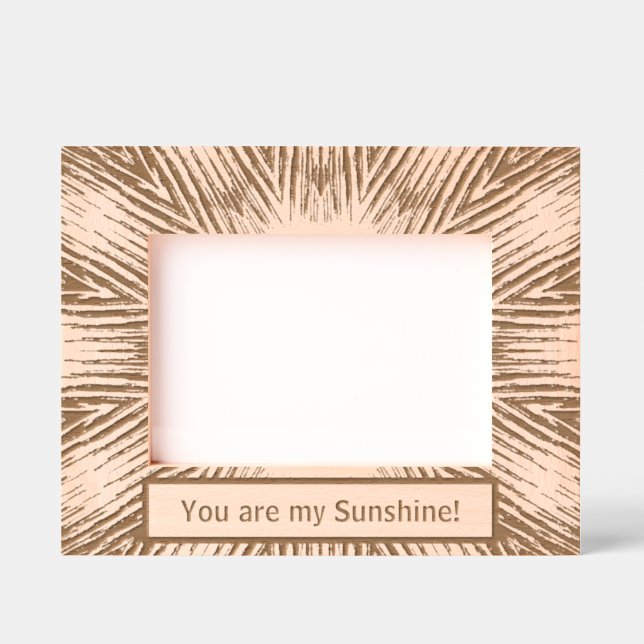Personalised Radiant Rays, You Are My Sunshine Etched Frames (Front)
