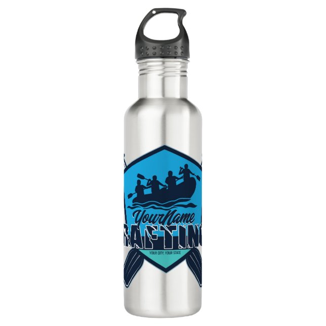 Personalised Rafting Whitewater River Adventure  710 Ml Water Bottle (Front)