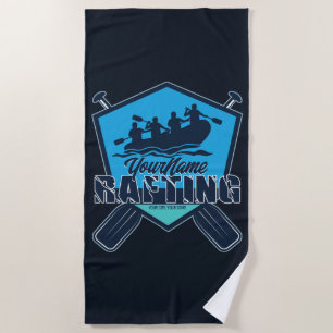 Personalised Rafting Whitewater River Adventure Beach Towel