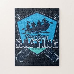 Personalised Rafting Whitewater River Adventure Jigsaw Puzzle