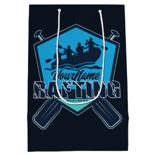 Personalised Rafting Whitewater River Adventure Medium Gift Bag