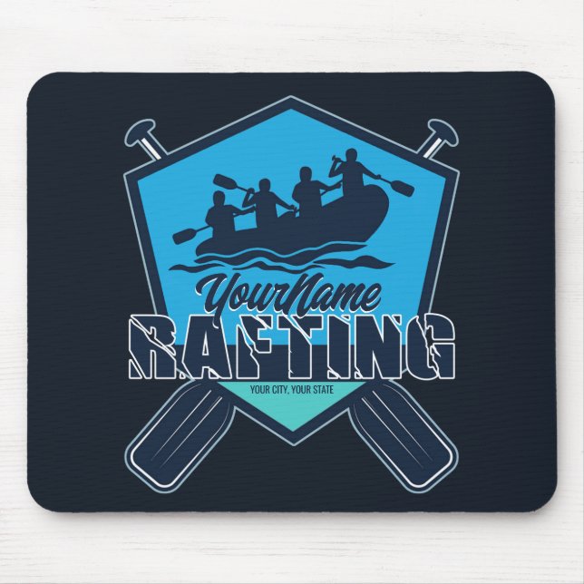 Personalised Rafting Whitewater River Adventure  Mouse Pad (Front)