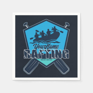 Personalised Rafting Whitewater River Adventure Napkin